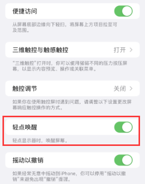 雅安苹果授权维修站分享iPhone轻点无法唤醒怎么办 