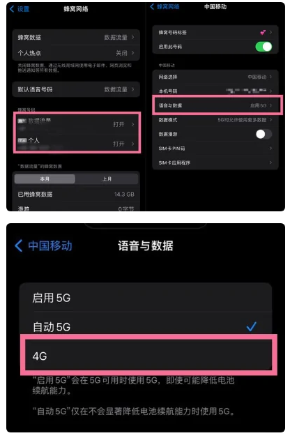 雅安苹果手机维修分享iPhone14如何切换4G/5G? iPhone14 5G网络切换方法 