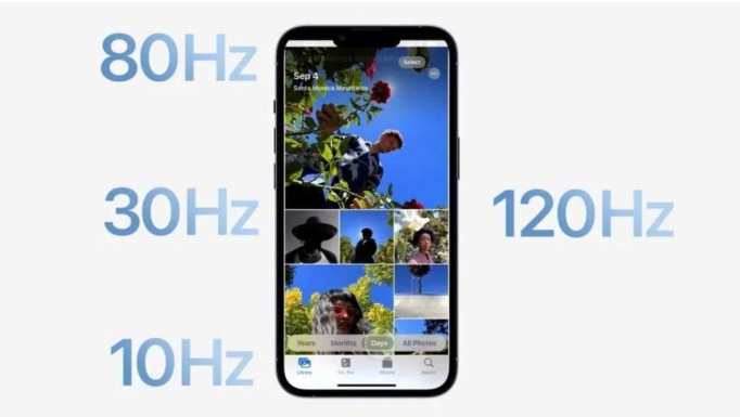 雅安苹果14维修分享iPhone 14有高刷吗 