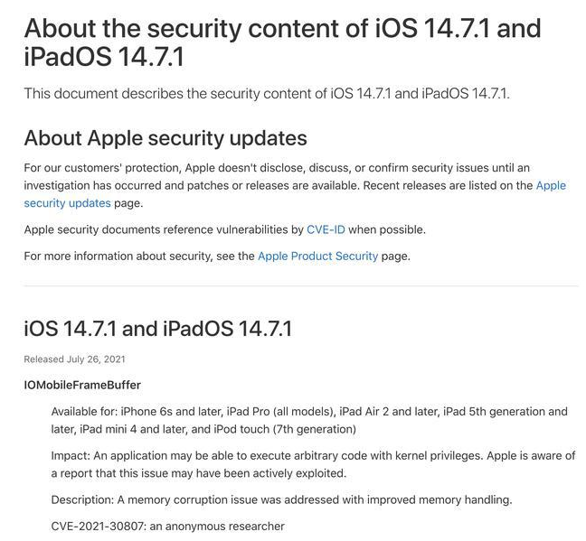 雅安苹果手机维修分享iOS 14.7.1 正式版更新内容及升级方法 